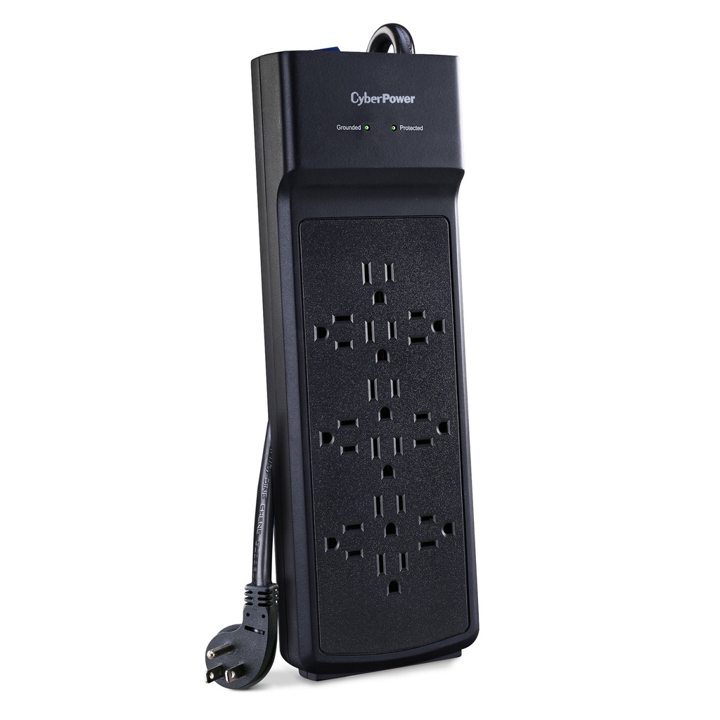 CyberPower B1206 - 3000 Joule Black Surge Protector with 12 Outlets and 6 ft Cord