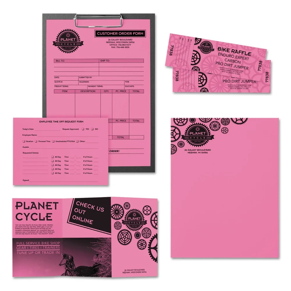 Neenah Paper Astrobrights Colored Paper 24lb 8-1/2 x 11 Pulsar Pink 500 Sheets/Ream 21031