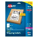 Avery Shipping Labels, 5.5 x 8.5, White, TrueBlock, Inkjet, 20 Labels 