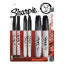 Sharpie Permanent Markers, Multi-Tip Pack, Fine/Ultra Fine/Chisel Tip, Black, 6 Count