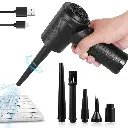 KOSIY Cordless Air Duster 7600mAh Rechargeable Compressed Air Duster w/ Light for Keyboard Laptop
