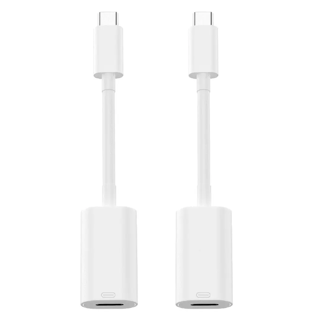 Lightning to USB-C Male Adapter for iPhone 15, [Apple MFi Certified] 2Pack USB Type C to Lightning Female Charger Cable Connector for Data Transfer and Fast Charging for iPhone 15/15 Plus/15 Pro/15 Pr