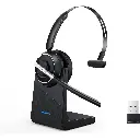 Bluetooth Headset, Wireless Headset with Microphone for PC, V5.2 Computer Headset with Noise Cancelling Mic