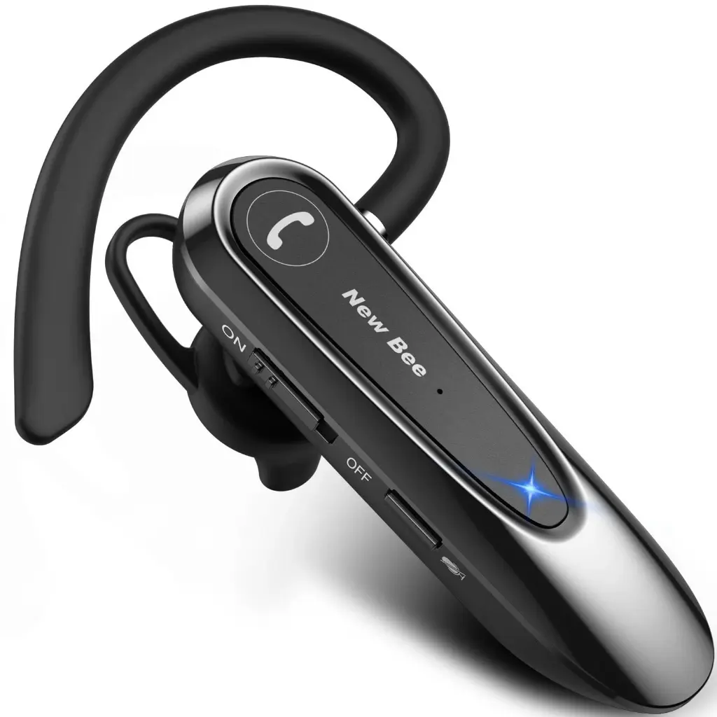 New Bee Bluetooth Headset W/Mic Wireless Earpiece in-Ear Business Earbuds for iOS Android Cellphone