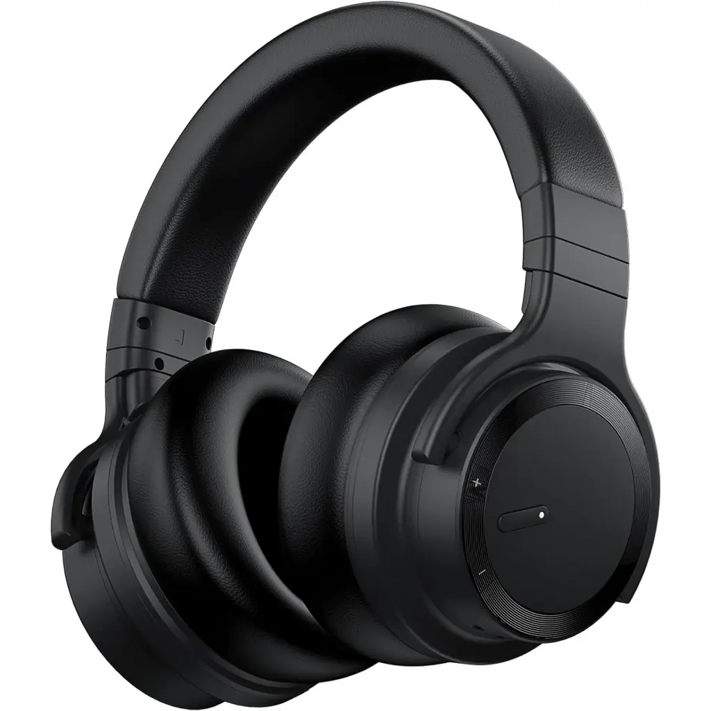 E7 Active Noise Cancelling Headphones Wireless Bluetooth Headphones with Rich Bass, Wireless Headphones with Clear Calls, Black