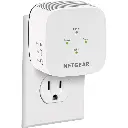 NETGEAR - AC1200 WiFi Range Extender and Signal Booster, Wall-plug, White, 1.2Gbps (EX6110)